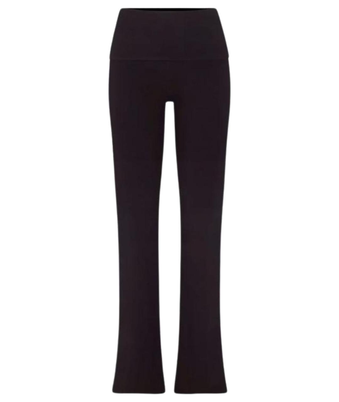 SKIMS Черные хлопко-эластановые брюки узкие, фото 1