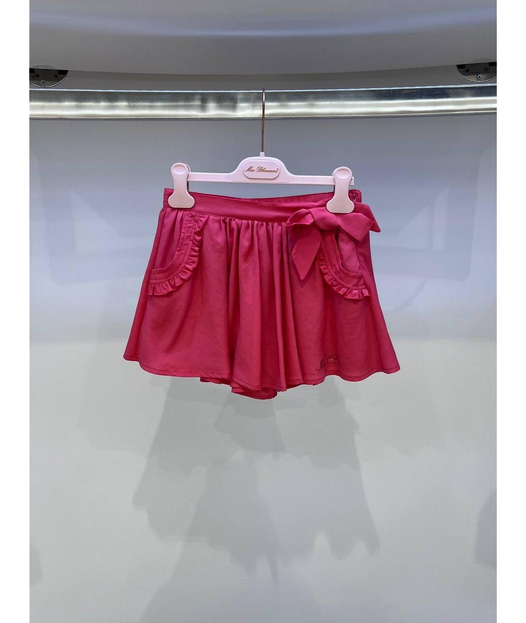 MISS BLUMARINE Фуксия полиэстеровая юбка, фото 4