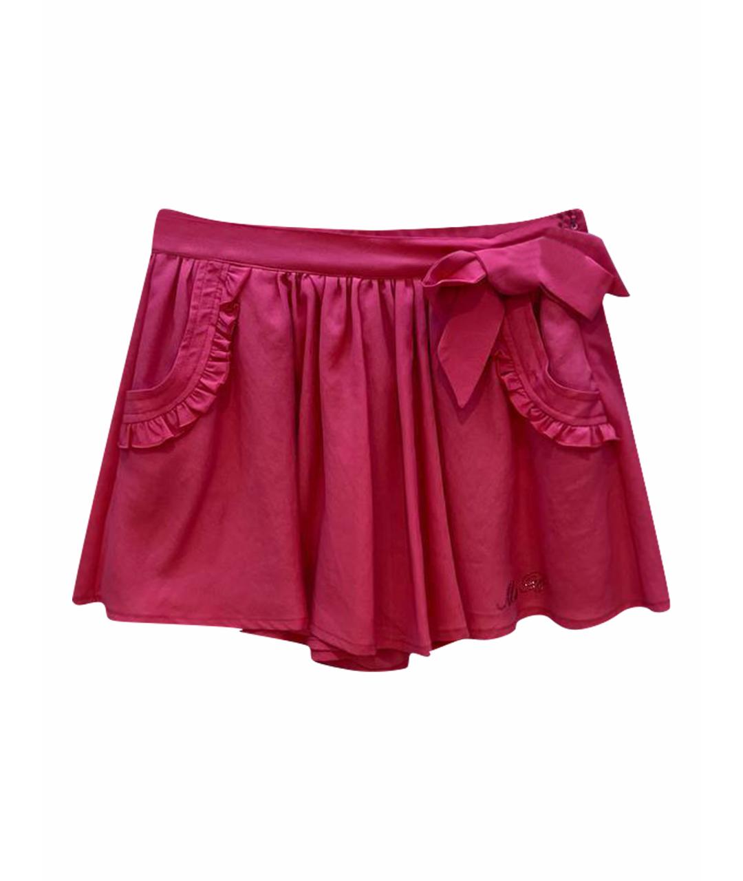 MISS BLUMARINE Фуксия полиэстеровая юбка, фото 1