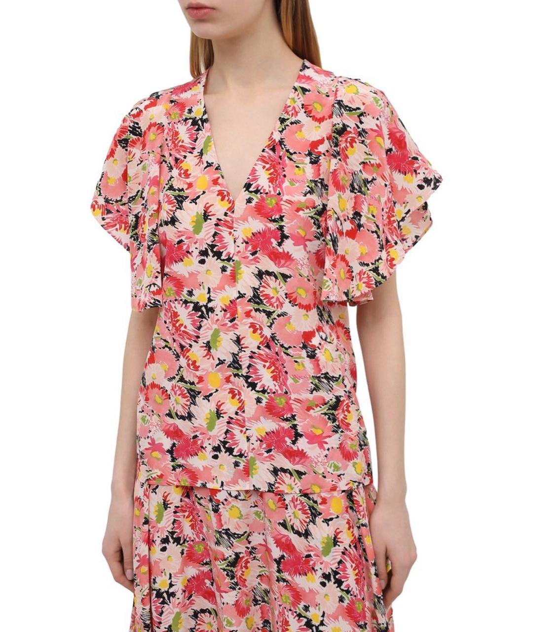 STELLA MCCARTNEY Коралловый шелковый костюм с юбками, фото 6