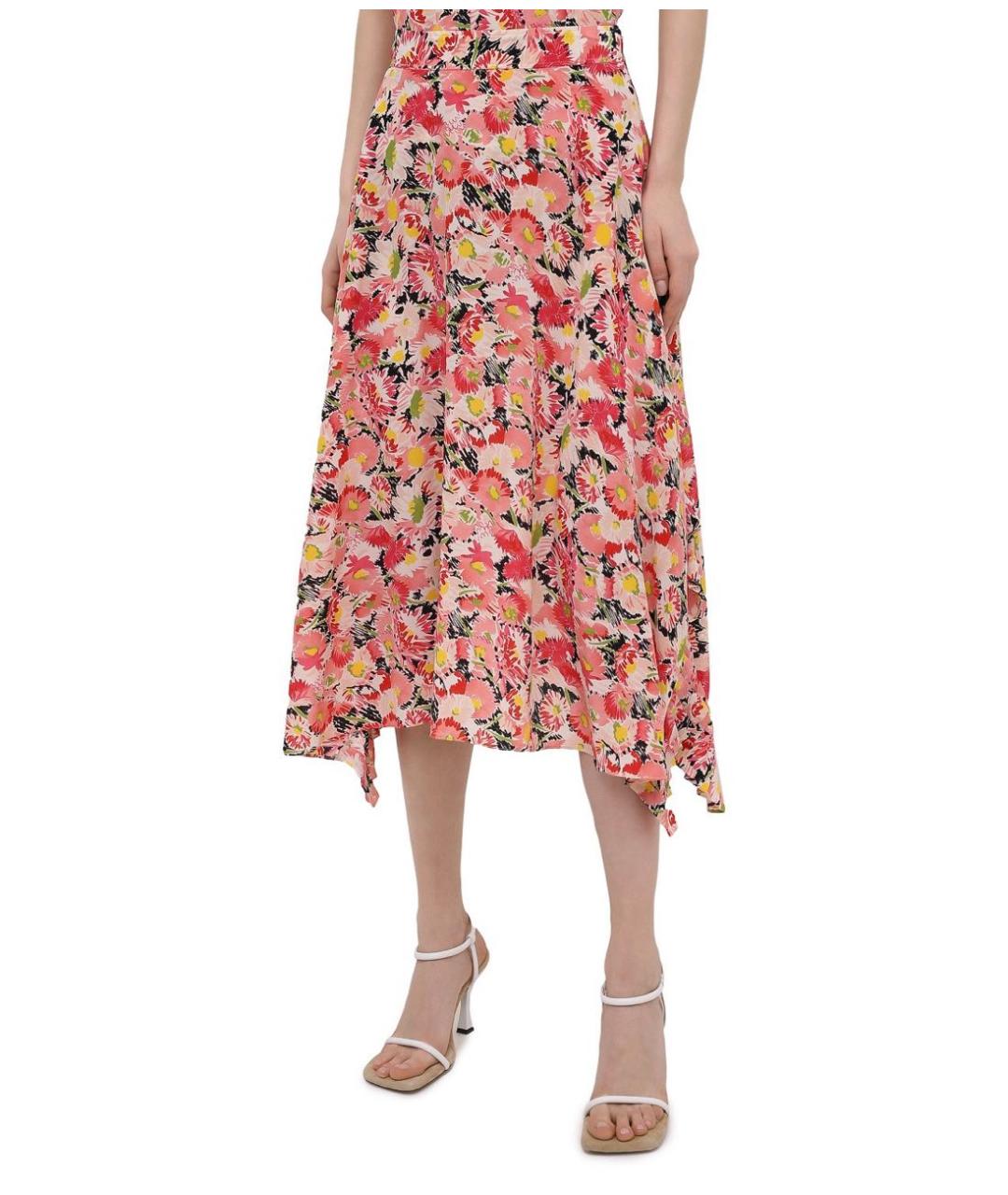 STELLA MCCARTNEY Коралловый шелковый костюм с юбками, фото 4