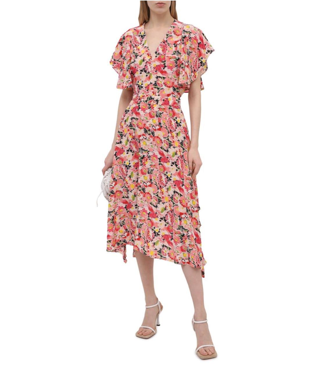 STELLA MCCARTNEY Коралловый шелковый костюм с юбками, фото 2