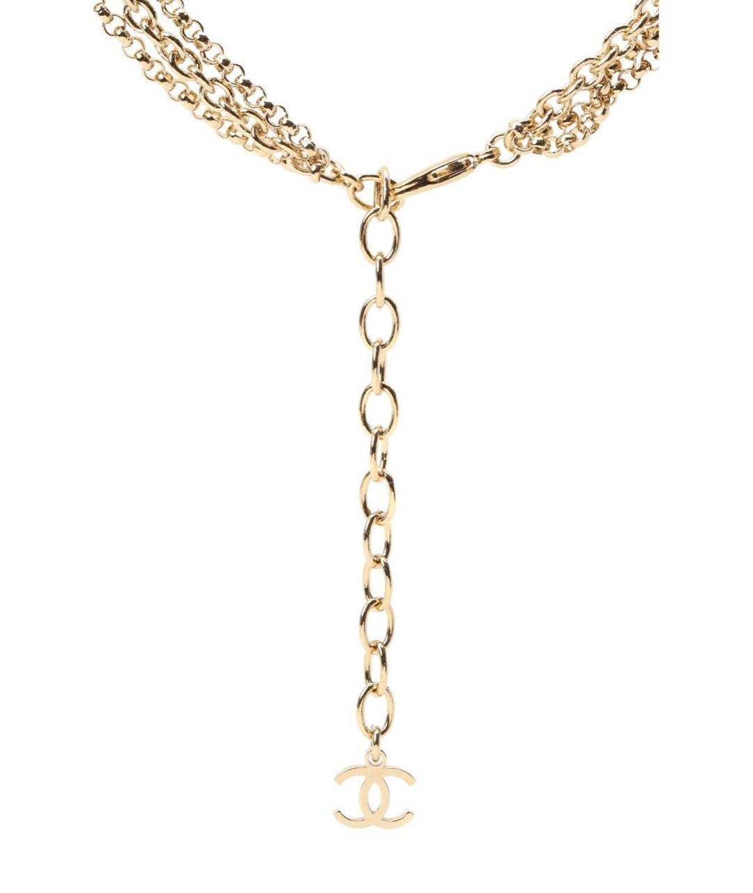 CHANEL Золотое металлическое колье, фото 3
