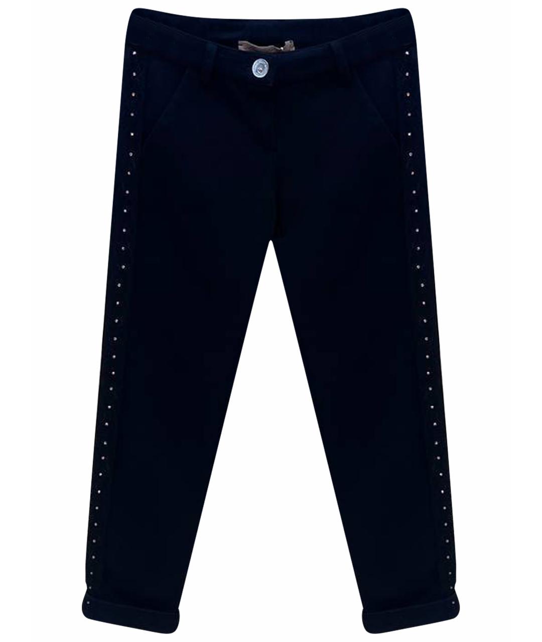 MISS BLUMARINE Черные хлопковые брюки и шорты, фото 1