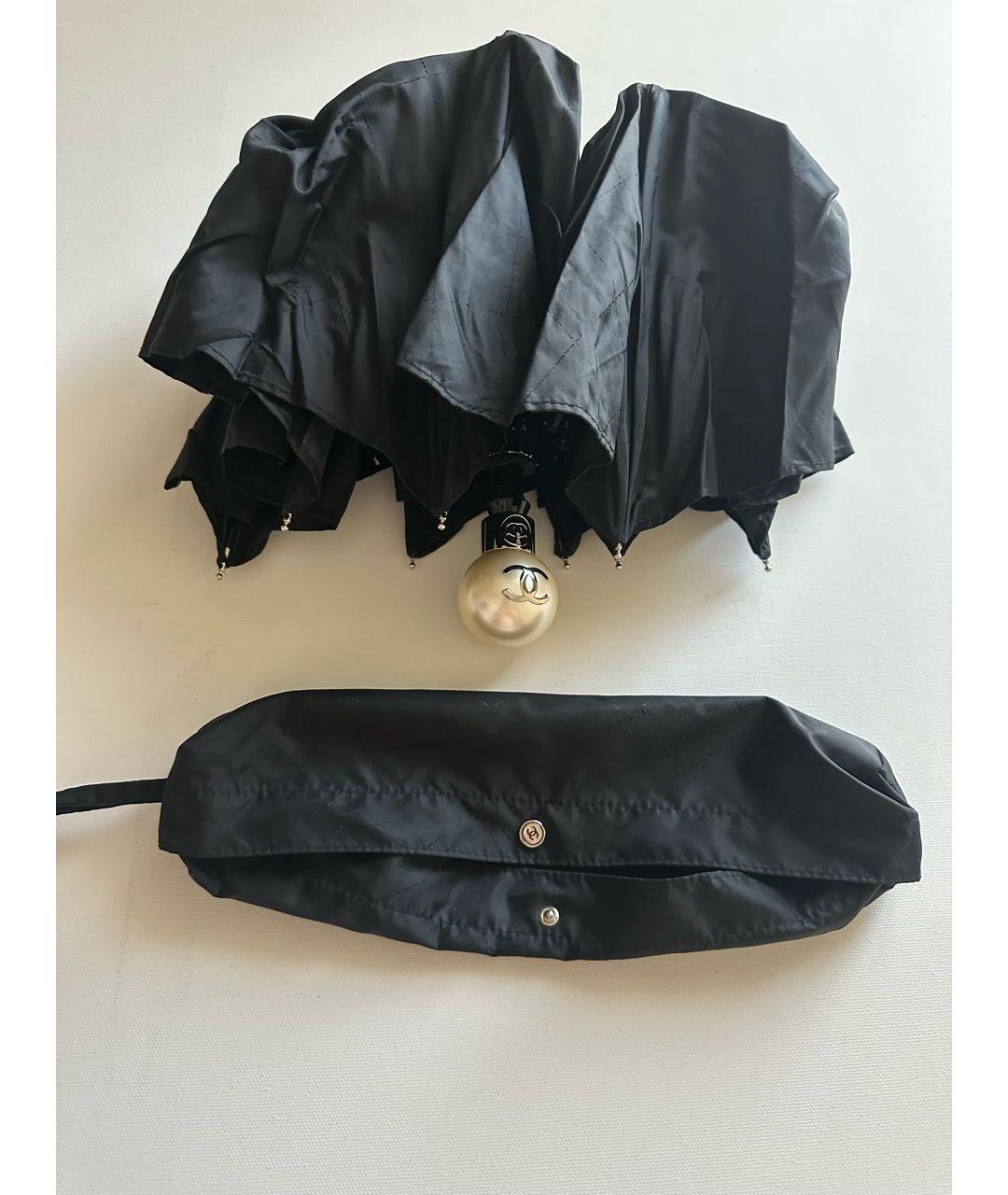 CHANEL Черный зонт, фото 5
