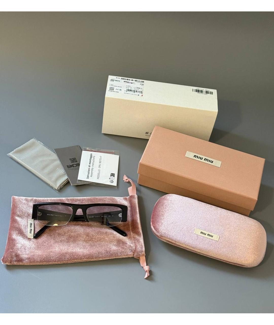 MIU MIU Черные пластиковые солнцезащитные очки, фото 5