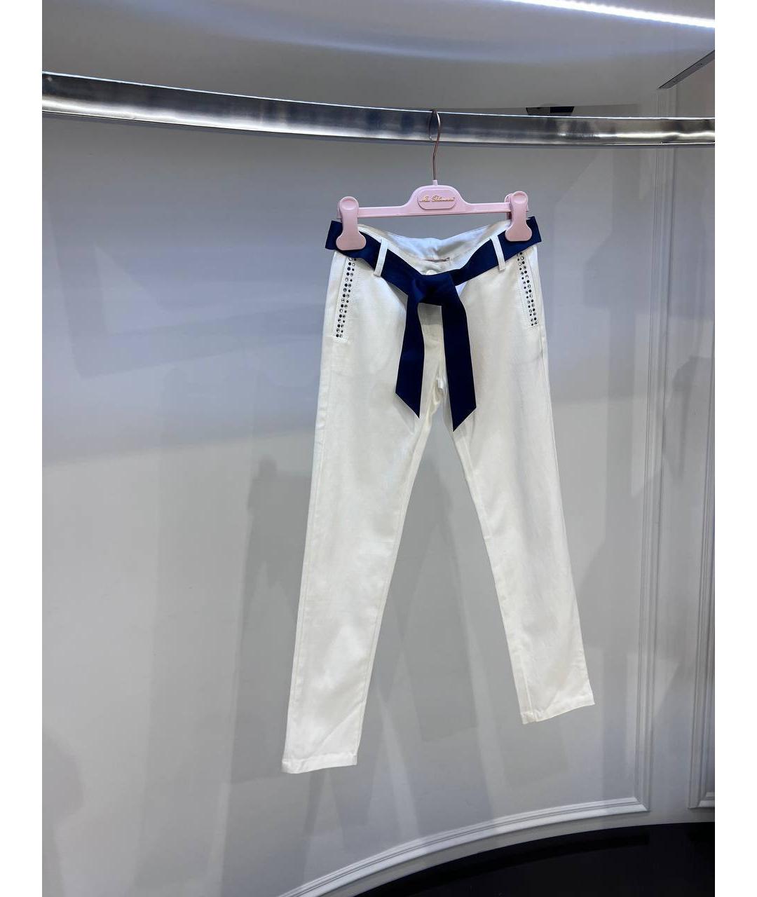 MISS BLUMARINE Белые вискозные брюки и шорты, фото 2