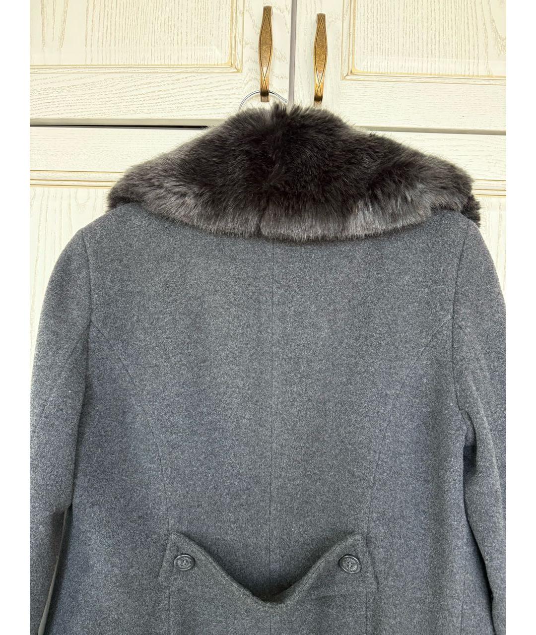RALPH LAUREN Серое шерстяное пальто, фото 3