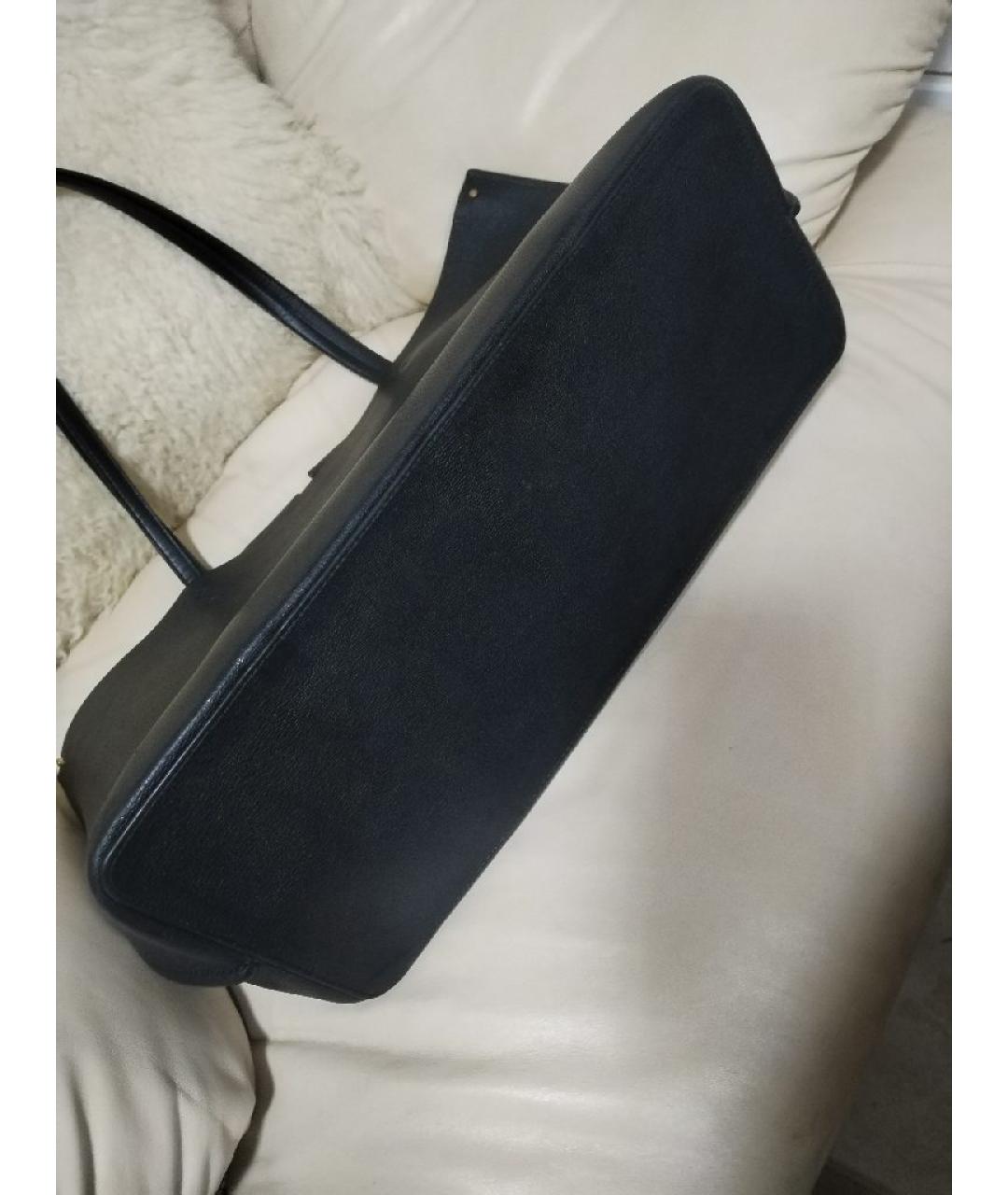 VALENTINO Черная кожаная сумка тоут, фото 3