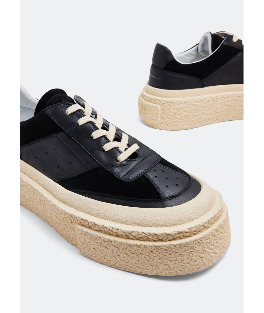 MM6 MAISON MARGIELA Черные текстильные кеды, фото 5