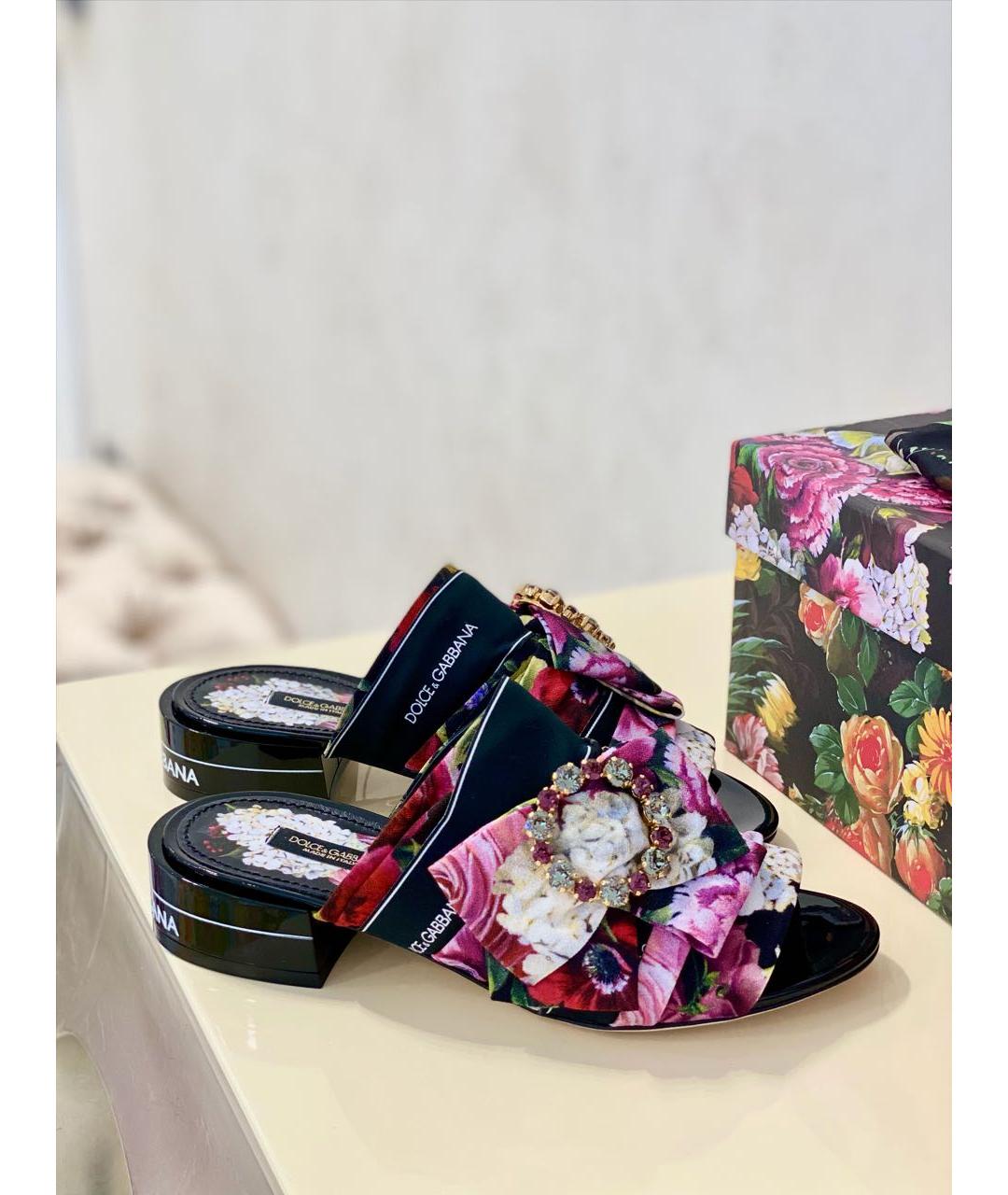 DOLCE&GABBANA Мульти текстильные мюли, фото 4