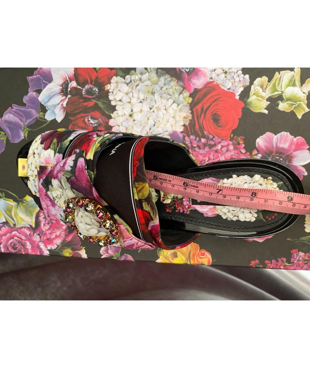 DOLCE&GABBANA Мульти текстильные мюли, фото 7