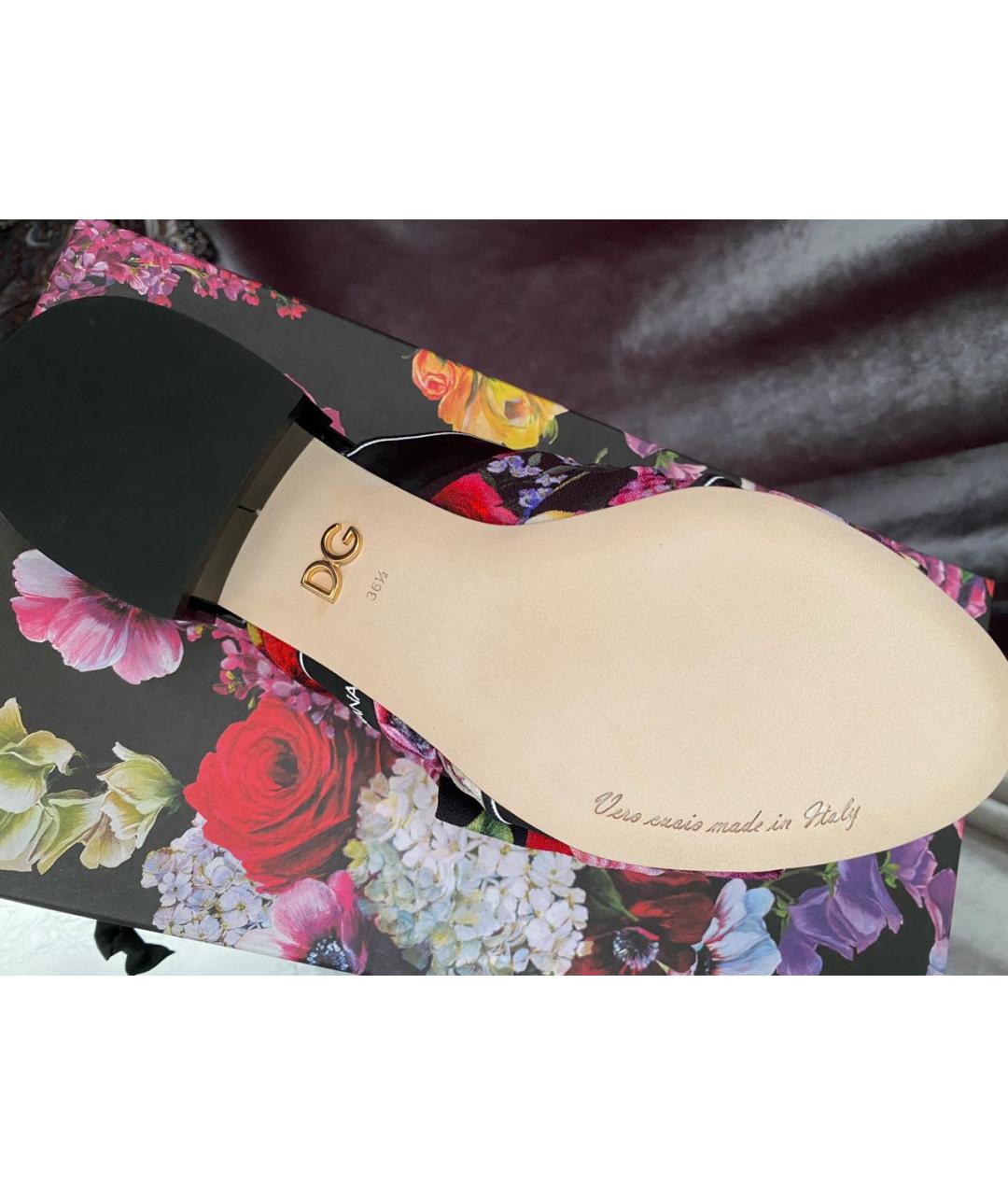 DOLCE&GABBANA Мульти текстильные мюли, фото 5