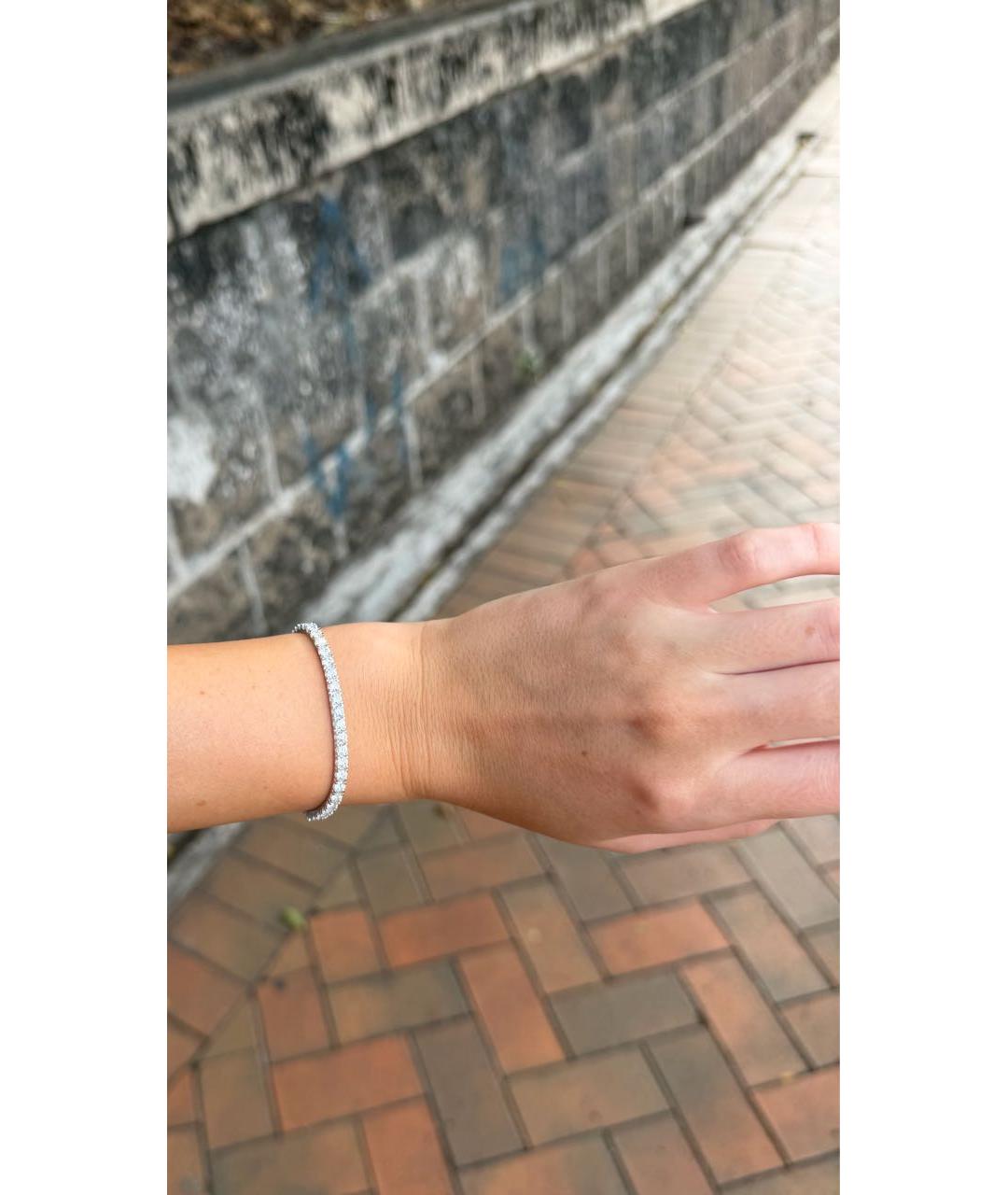 APM Monaco Белый серебряный браслет, фото 2