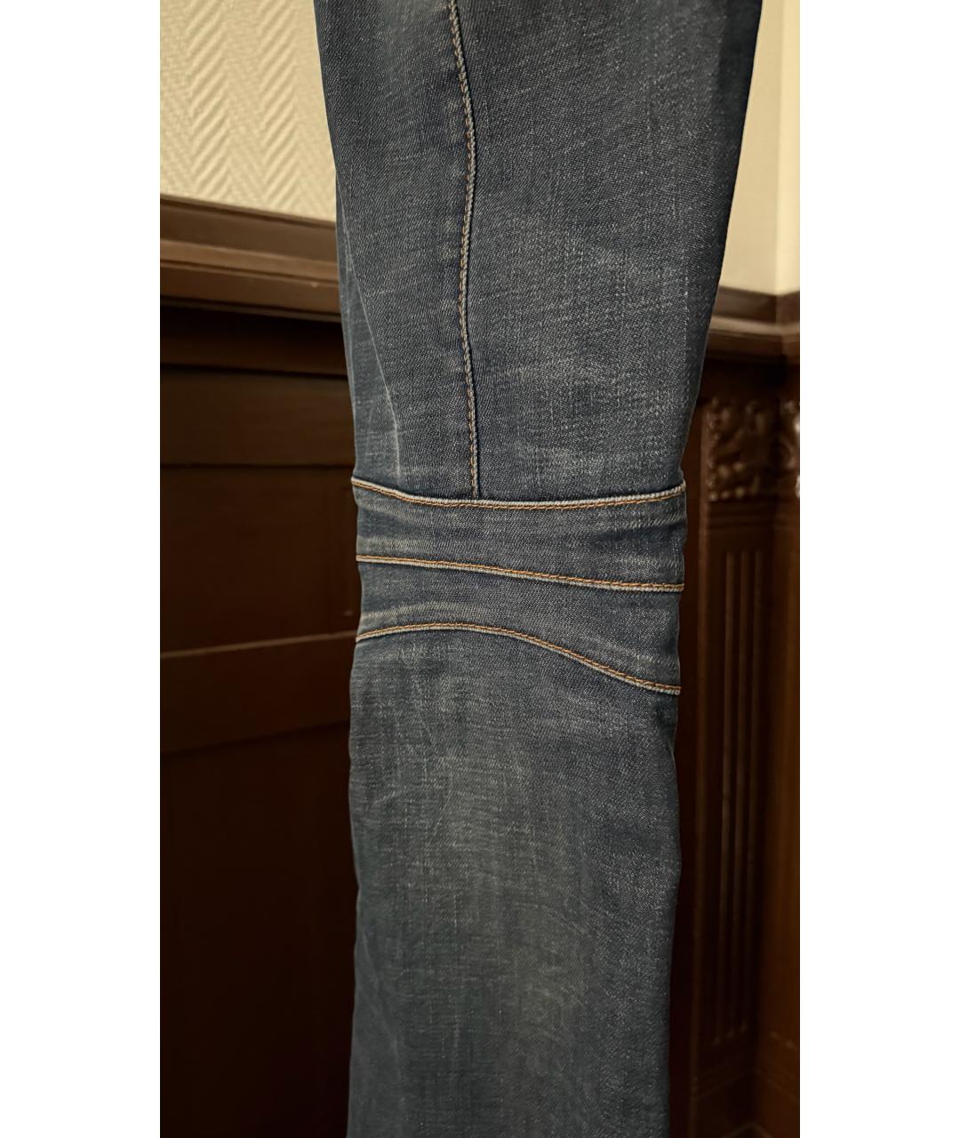 BALMAIN Синие хлопковые прямые джинсы, фото 4