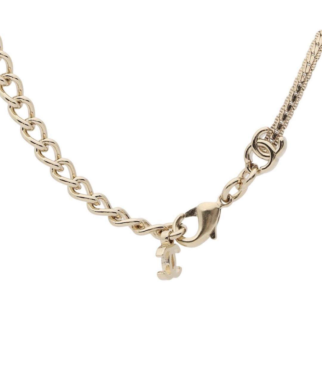 CHANEL Золотое металлическое колье, фото 3