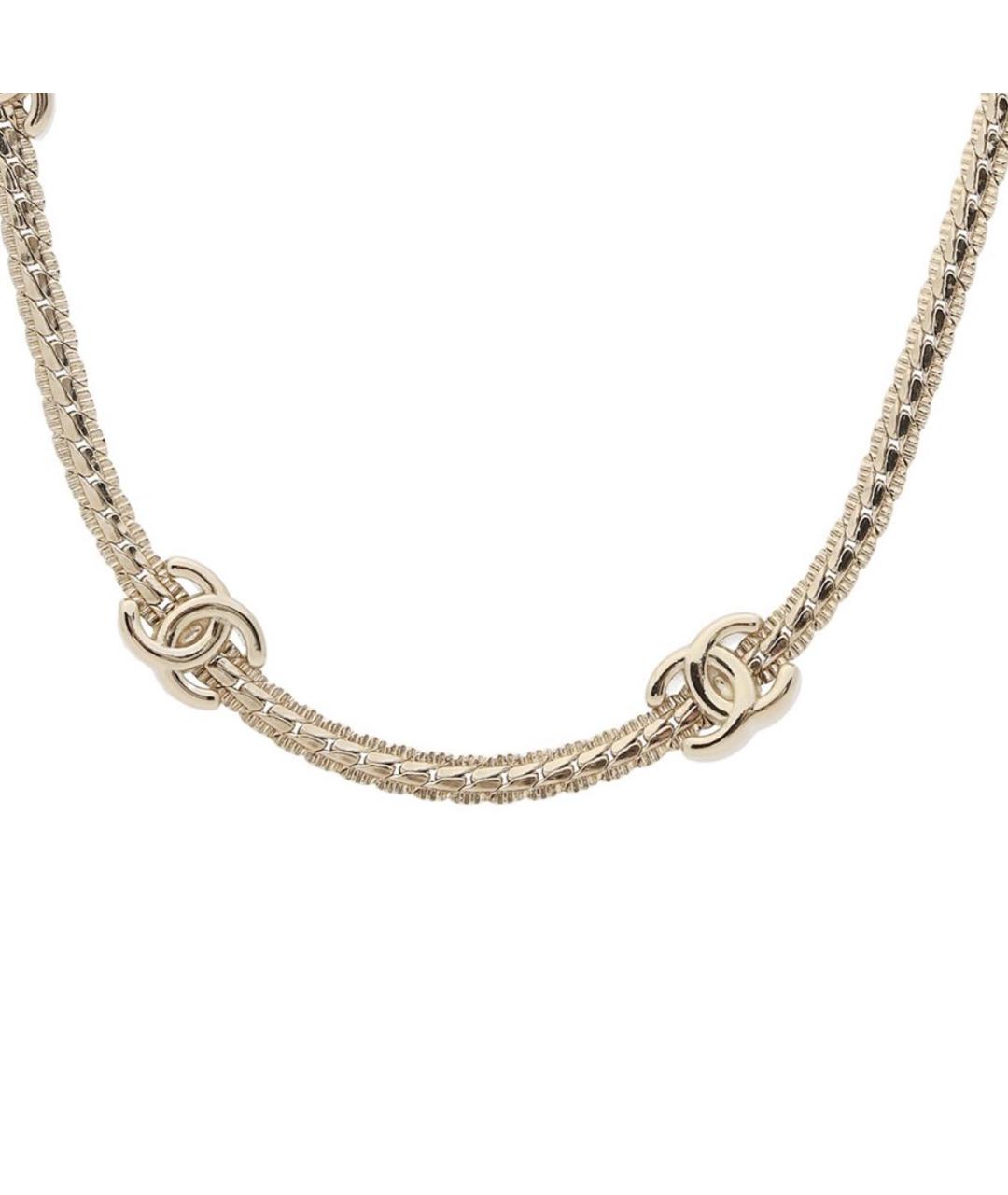 CHANEL Золотое металлическое колье, фото 2