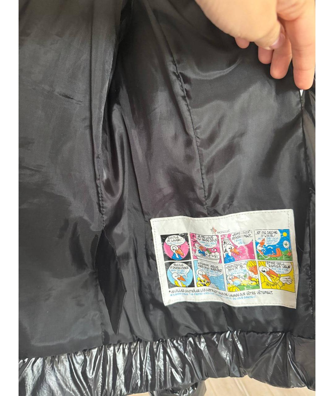 MONCLER Черный пуховик, фото 4