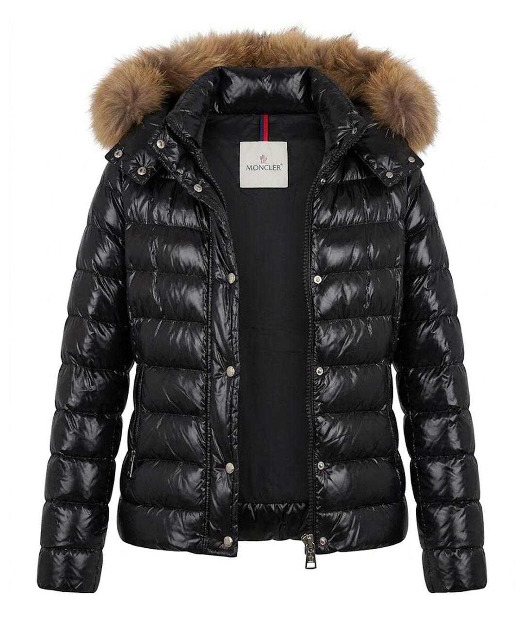 MONCLER Черный пуховик, фото 1