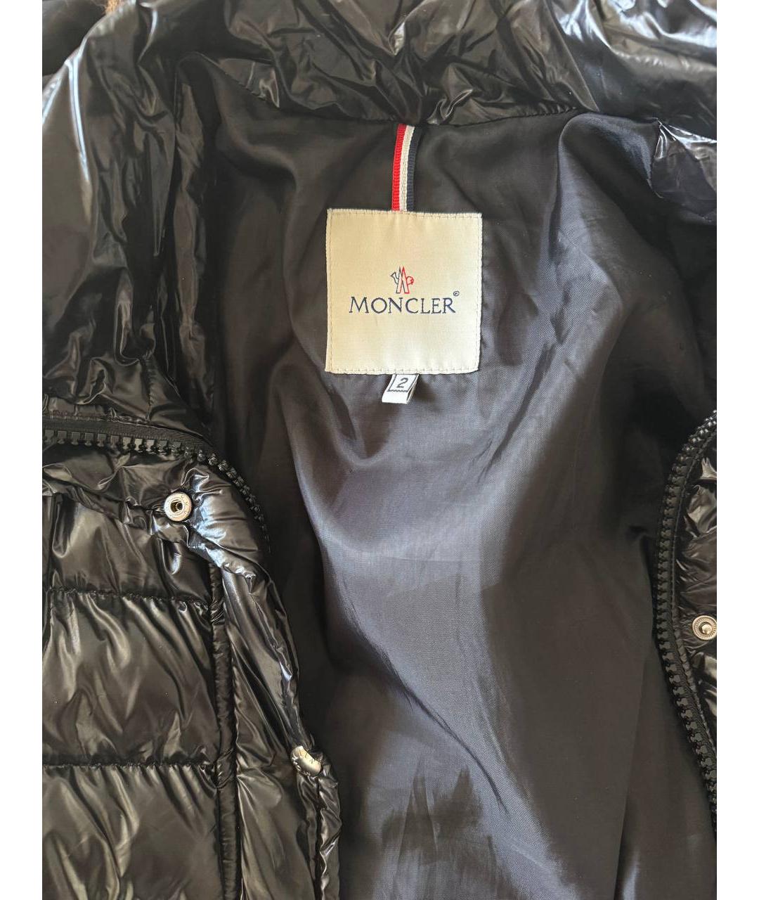 MONCLER Черный пуховик, фото 3