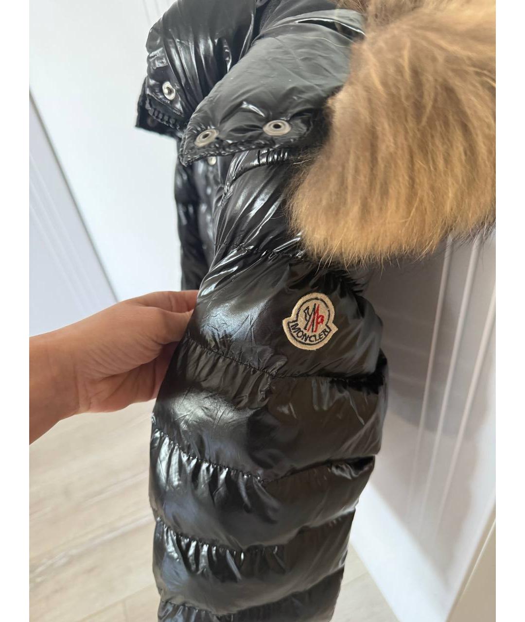 MONCLER Черный пуховик, фото 2