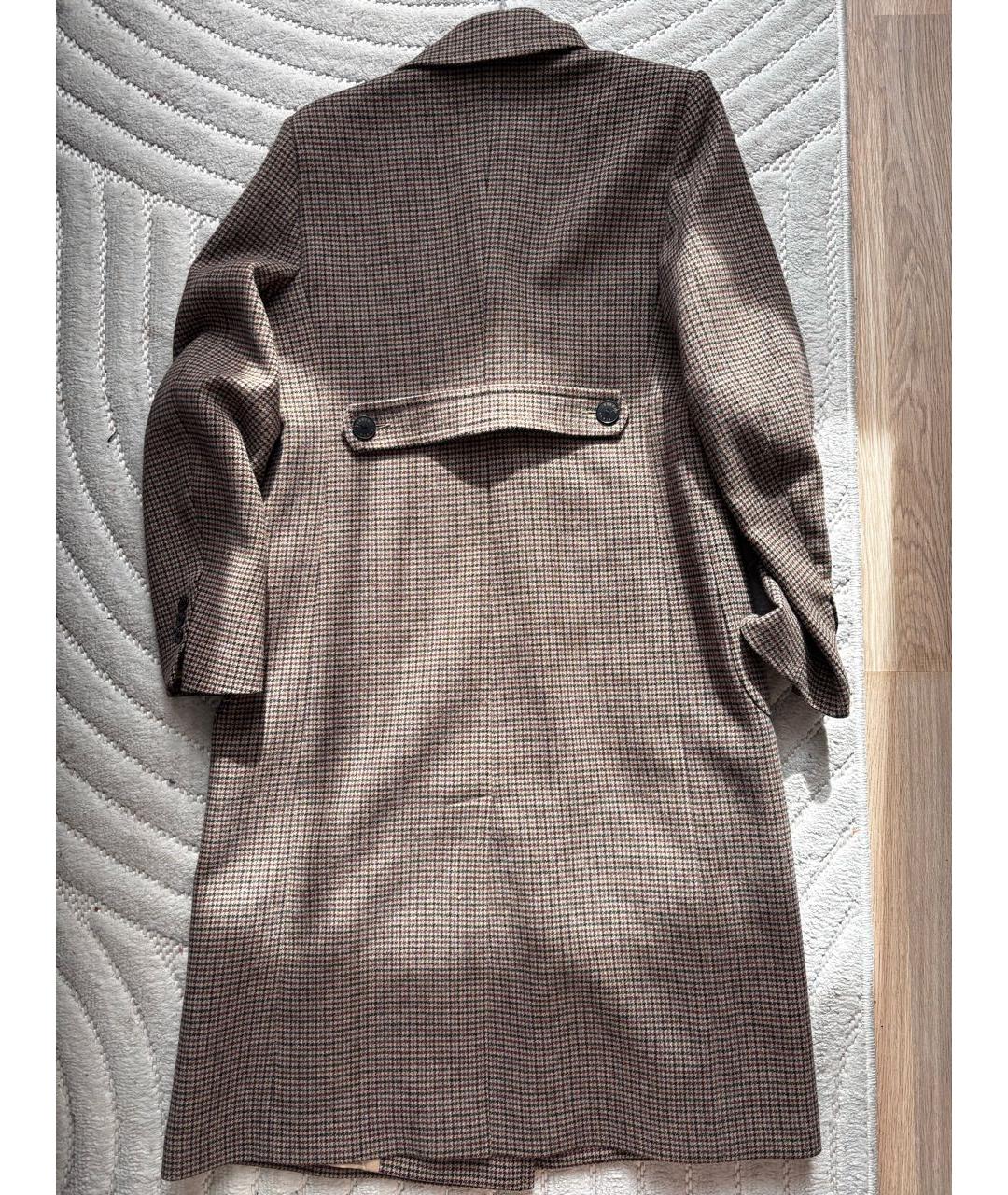 SANDRO Коричневое шерстяное пальто, фото 2