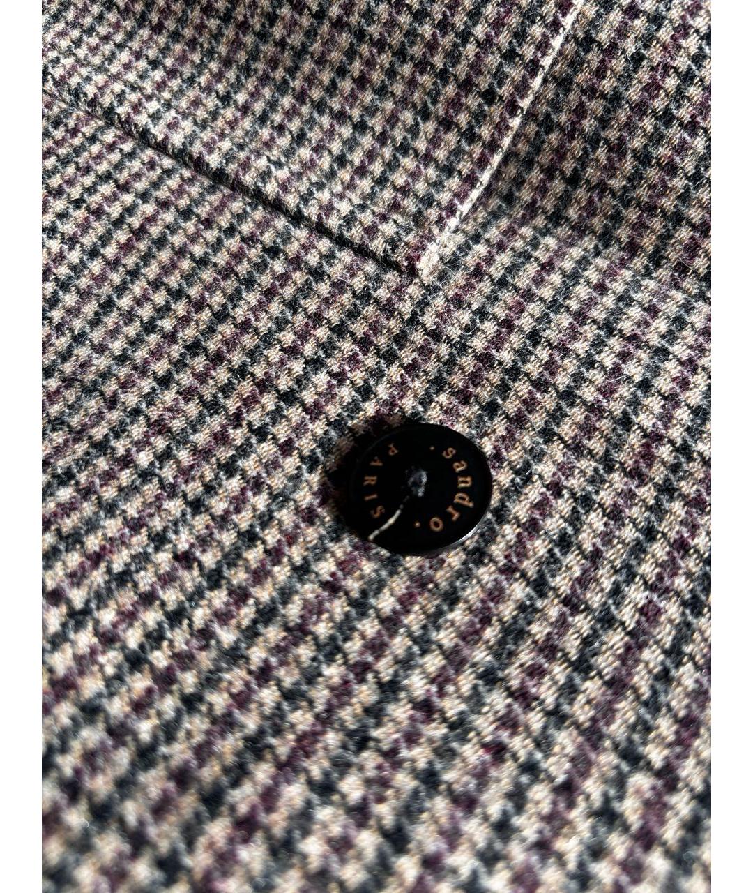 SANDRO Коричневое шерстяное пальто, фото 4