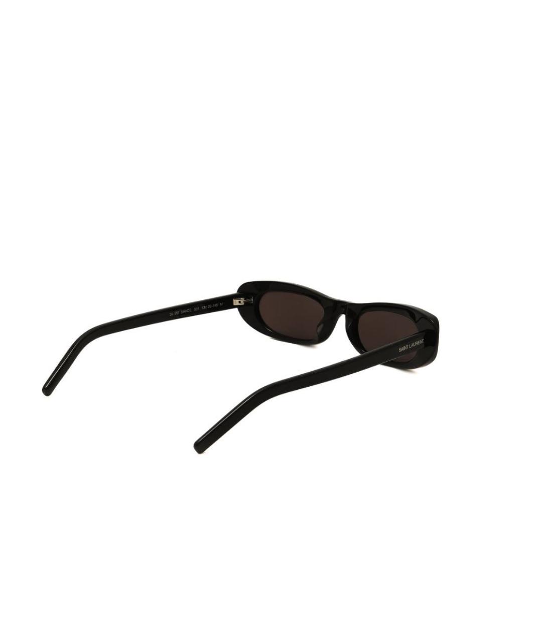SAINT LAURENT Черные пластиковые солнцезащитные очки, фото 3