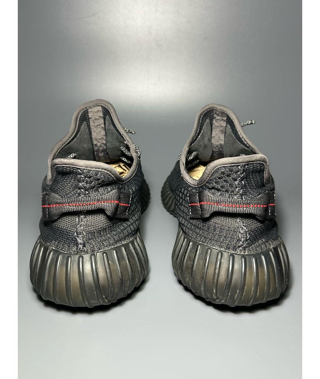 ADIDAS YEEZY Антрацитовые текстильные низкие кроссовки / кеды, фото 4