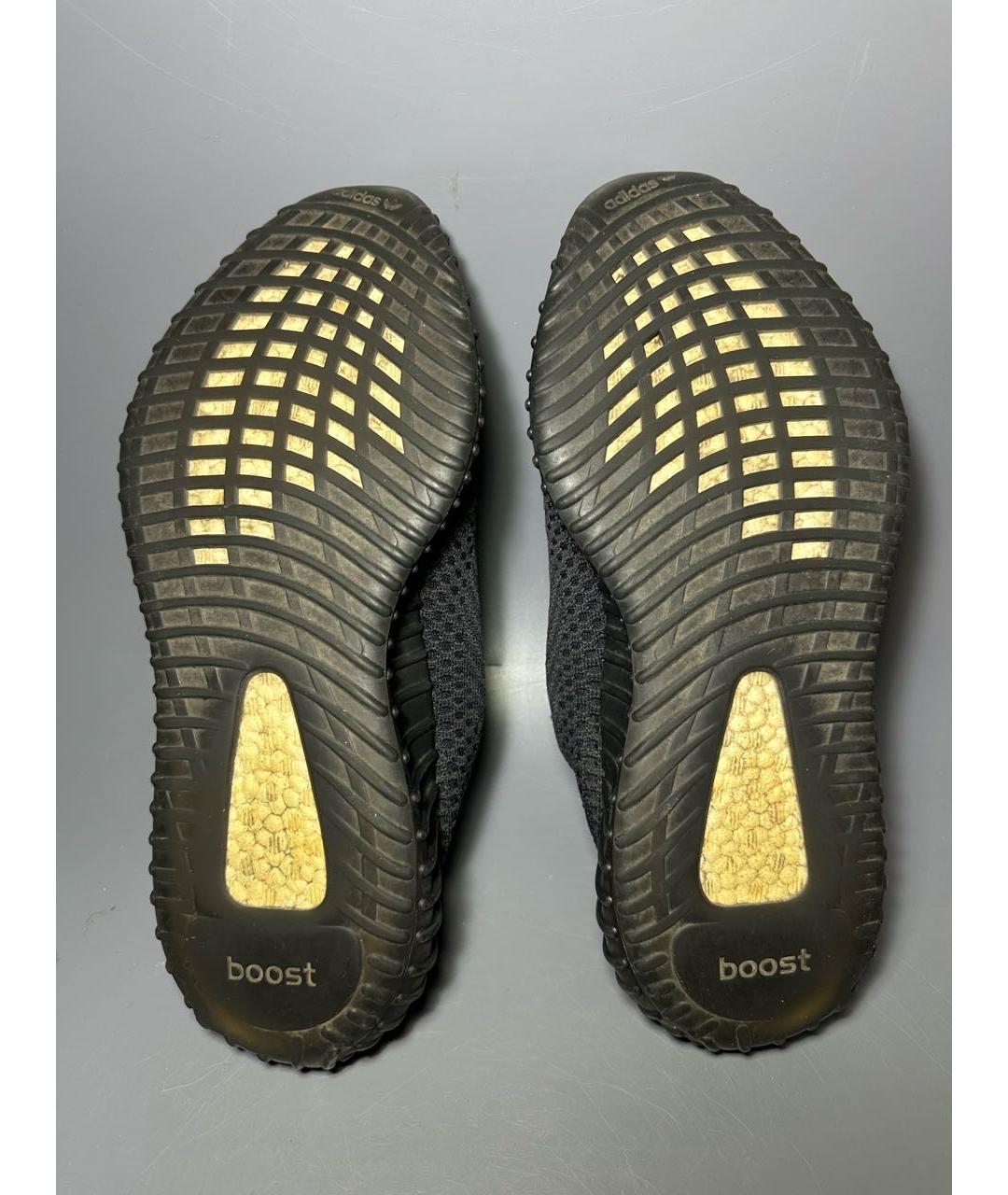 ADIDAS YEEZY Антрацитовые текстильные низкие кроссовки / кеды, фото 8