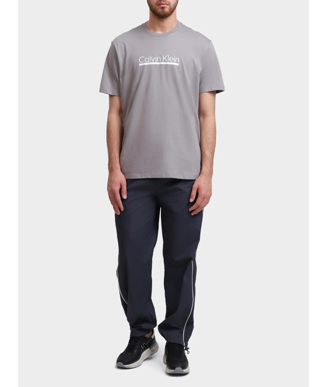 CALVIN KLEIN Темно-синие повседневные брюки, фото 2