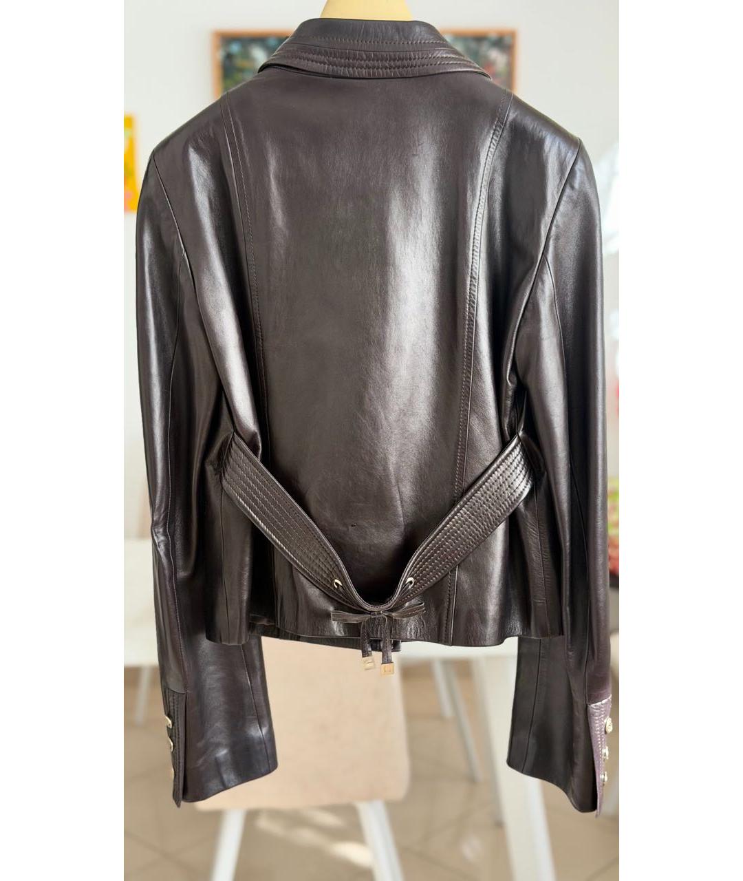 GUCCI Коричневая кожаная куртка, фото 5