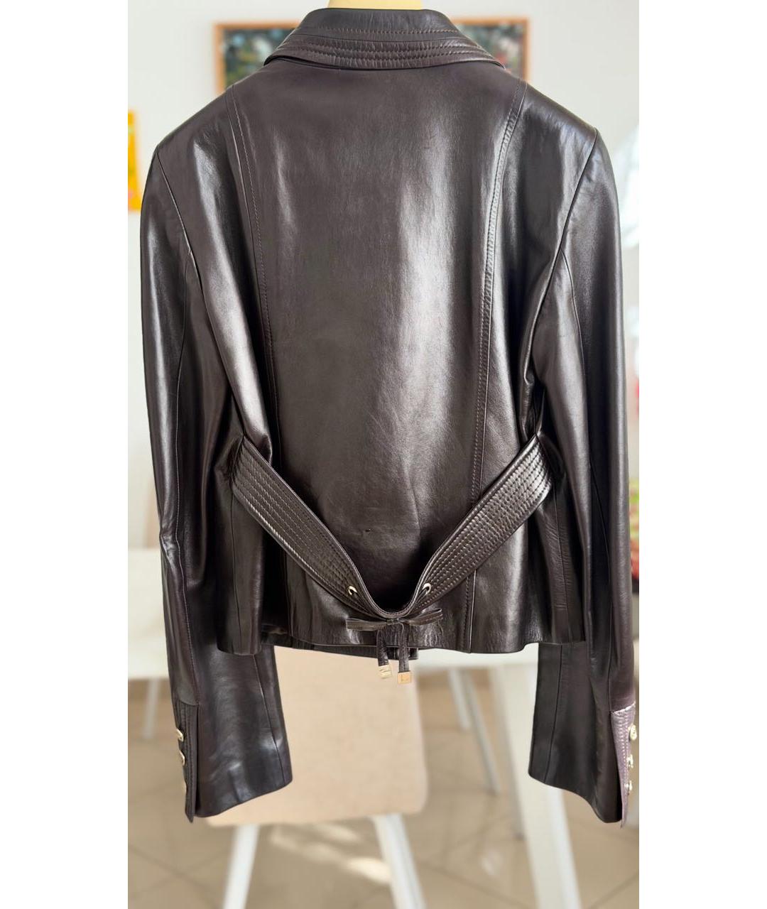GUCCI Коричневая кожаная куртка, фото 7