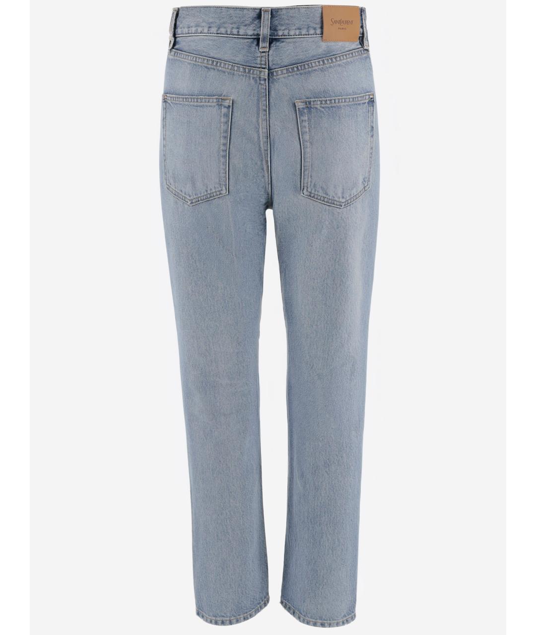 SAINT LAURENT Синие прямые джинсы, фото 2