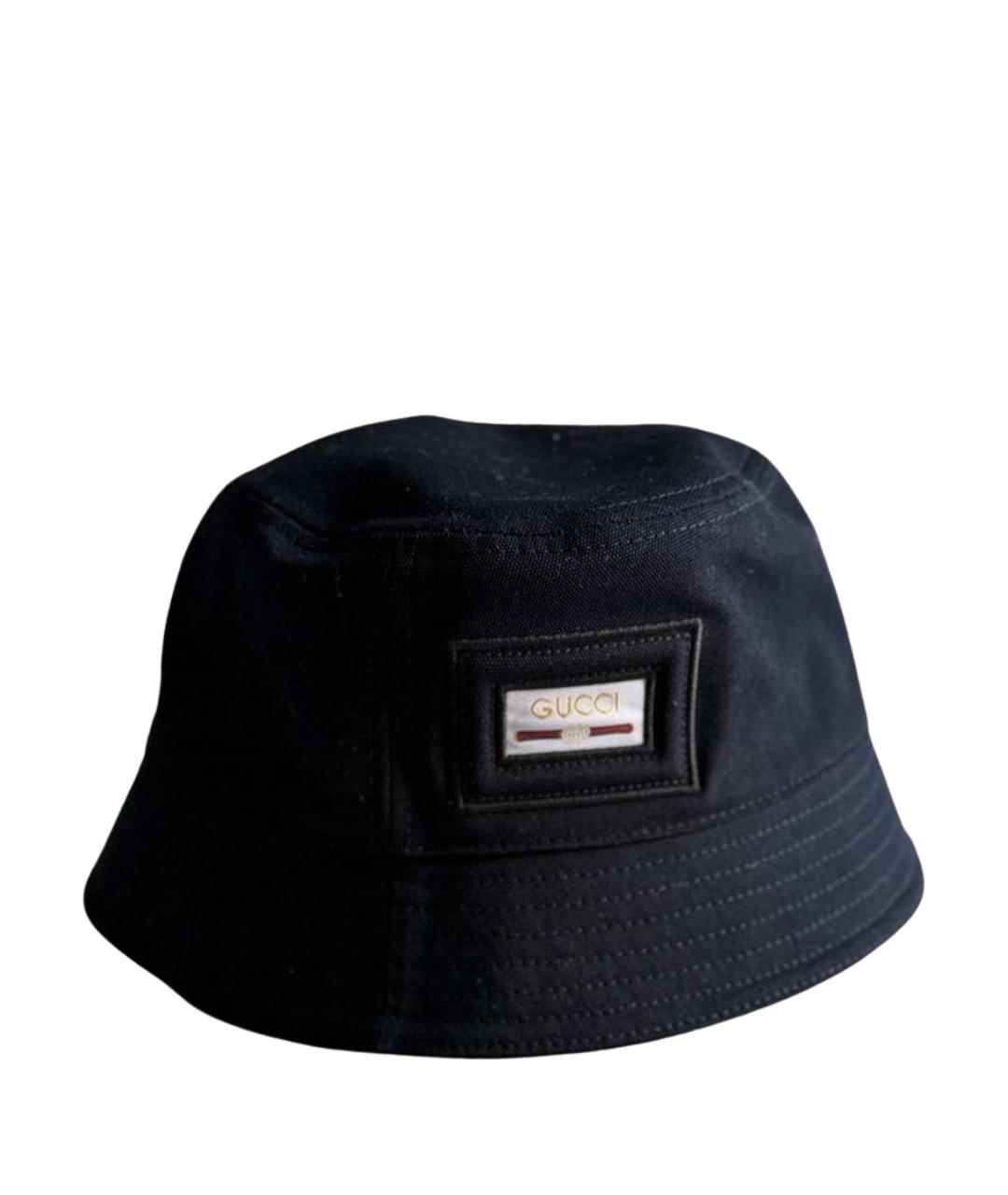 GUCCI Темно-синяя хлопковая панама, фото 1