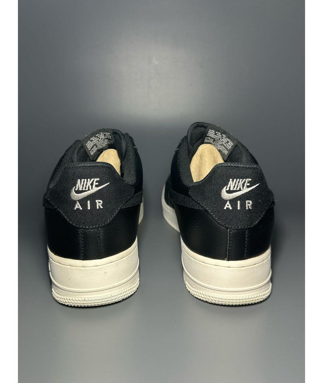 NIKE Черные кожаные низкие кроссовки / кеды, фото 4