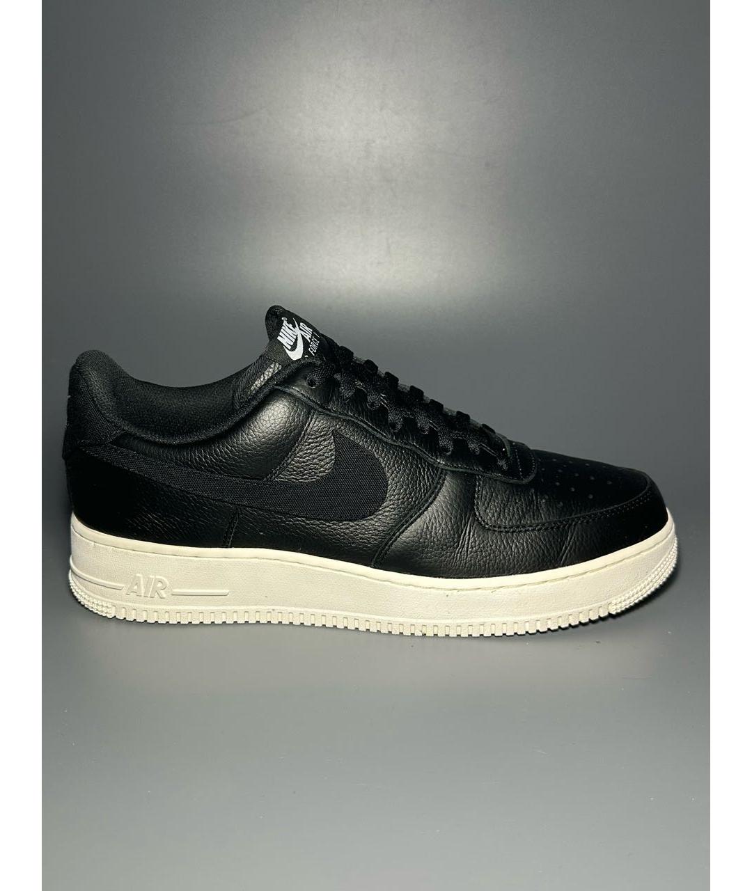 NIKE Черные кожаные низкие кроссовки / кеды, фото 9