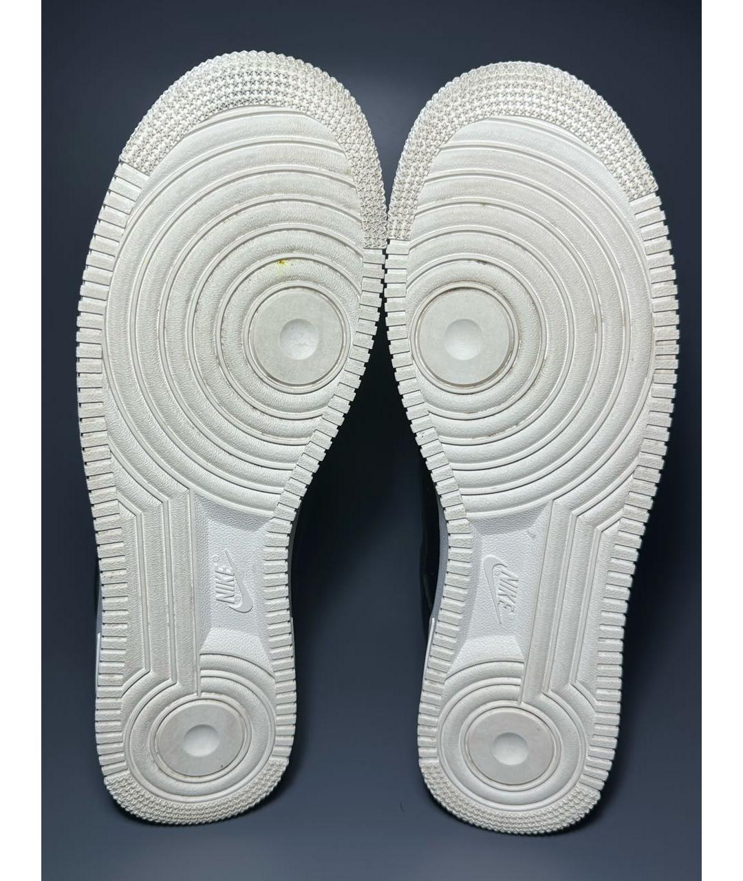 NIKE Черные кожаные низкие кроссовки / кеды, фото 8