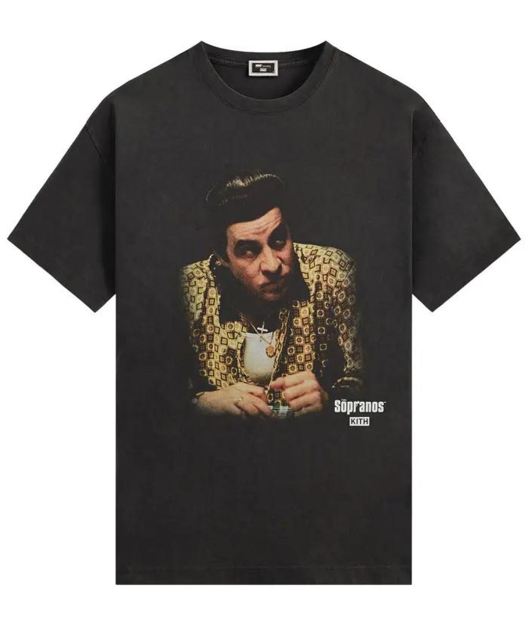 KITH Черная хлопковая футболка, фото 1