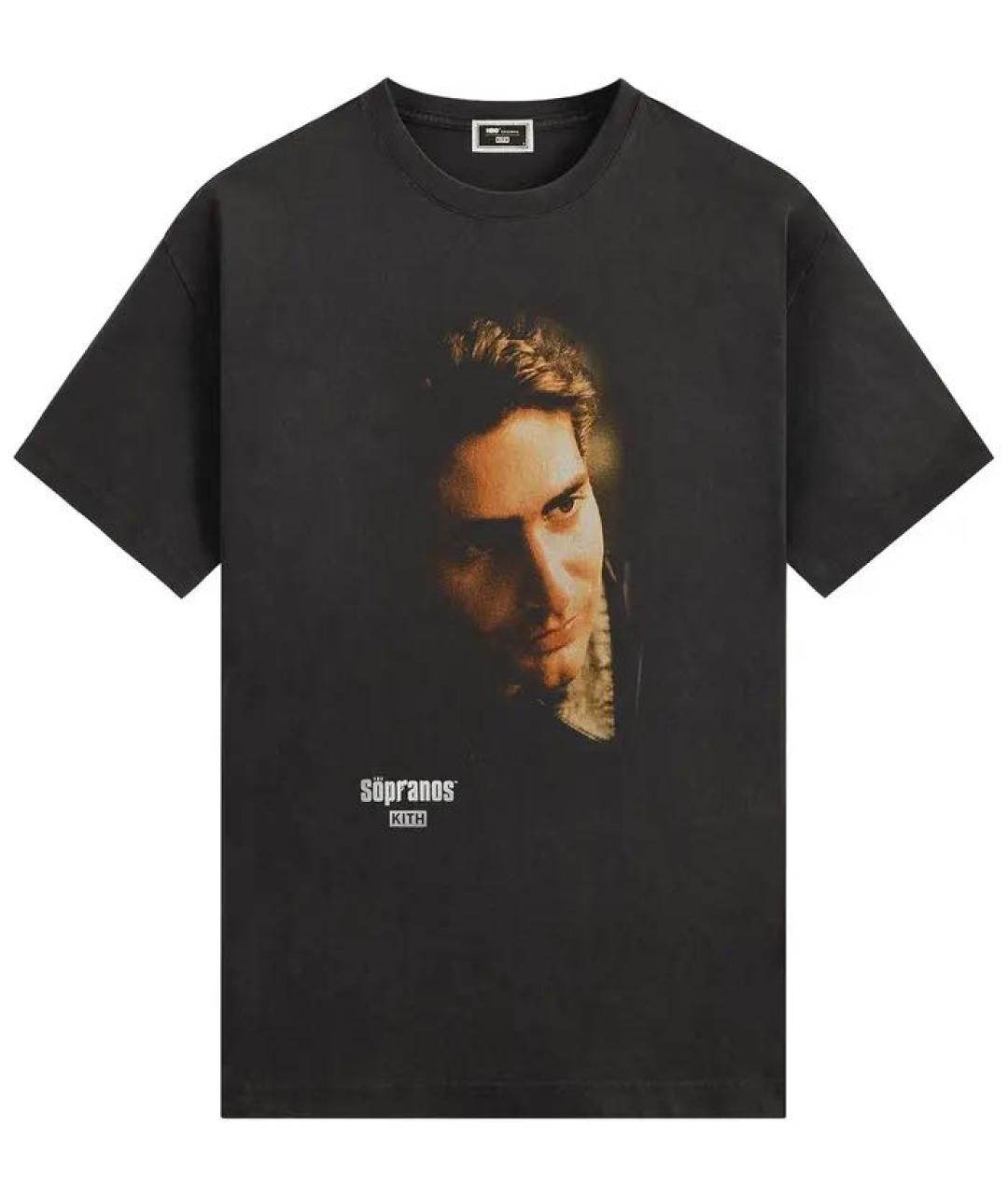 KITH Черная хлопковая футболка, фото 1