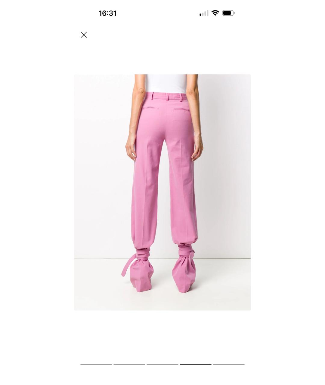 THE ATTICO Розовые брюки широкие, фото 3