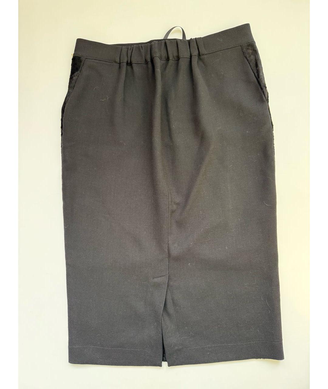 TWIN-SET Черная юбка миди, фото 2