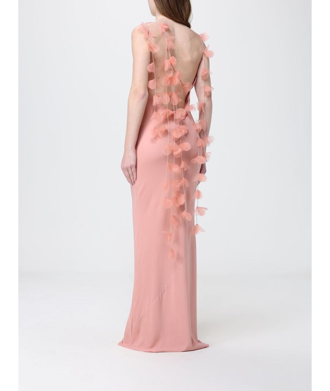 CULT GAIA Розовое шелковое вечернее платье, фото 3