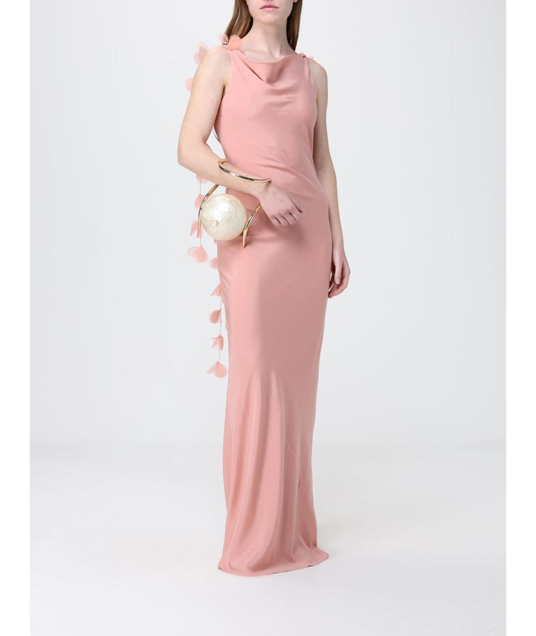 CULT GAIA Розовое шелковое вечернее платье, фото 2