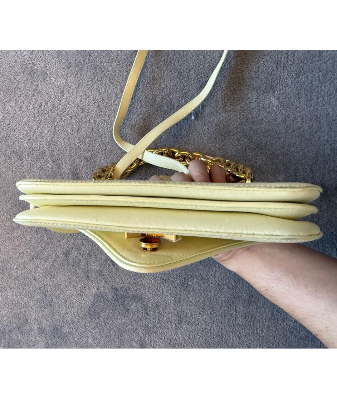 BOTTEGA VENETA Бежевая кожаная сумка через плечо, фото 8