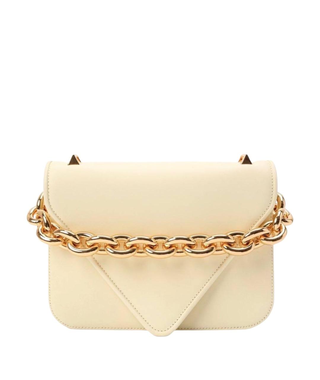 BOTTEGA VENETA Бежевая кожаная сумка через плечо, фото 1