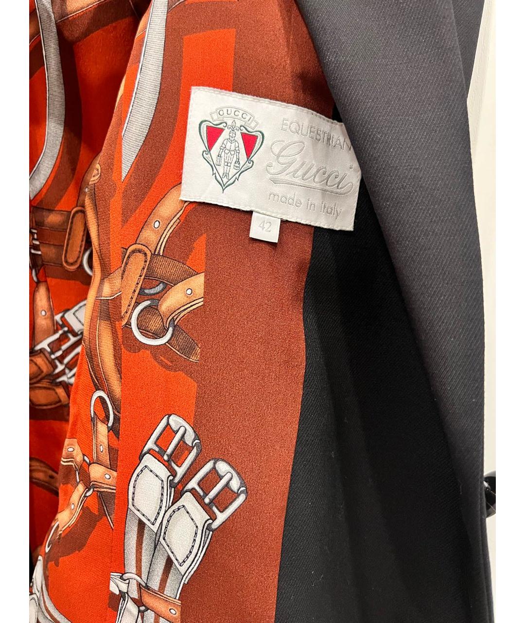 GUCCI Черный хлопковый жакет/пиджак, фото 4