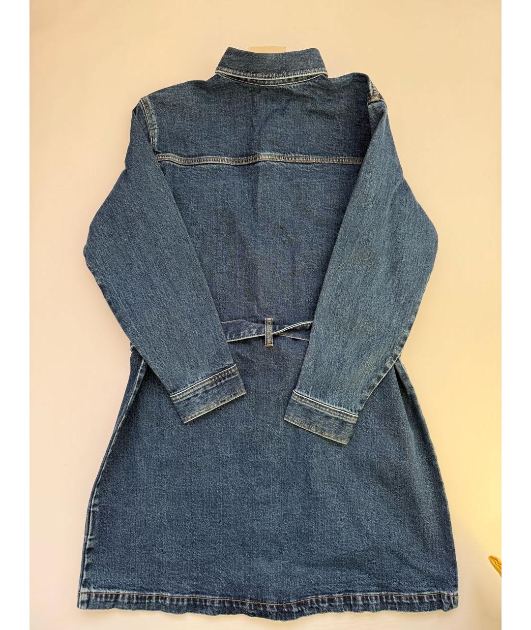 CALVIN KLEIN Синее деним повседневное платье, фото 2