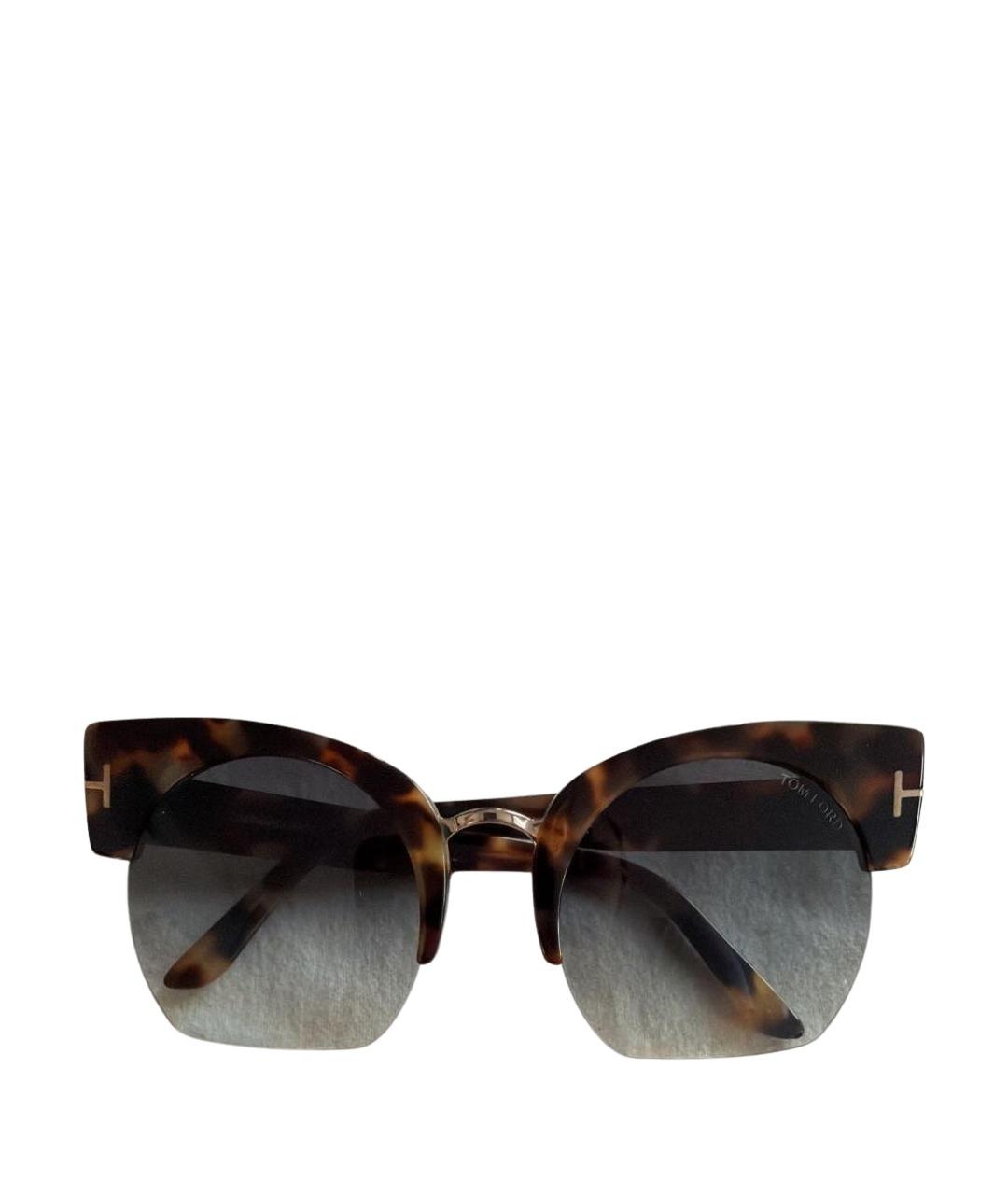 TOM FORD Темно-синие пластиковые солнцезащитные очки, фото 1