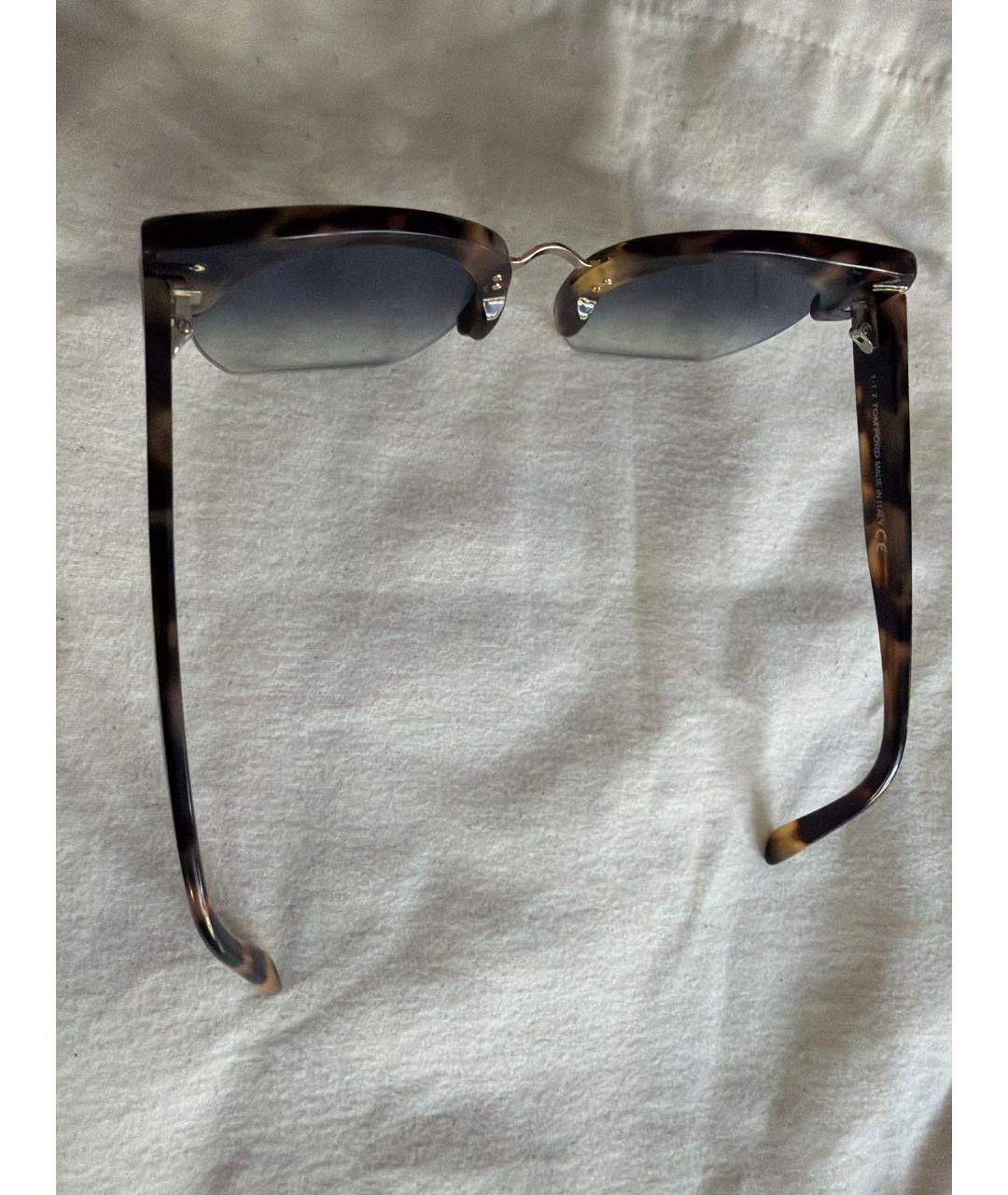 TOM FORD Темно-синие пластиковые солнцезащитные очки, фото 2